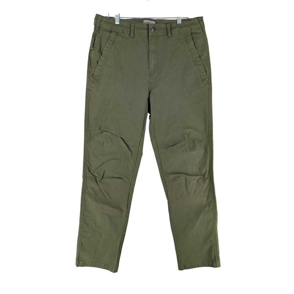Ocean + Coast Canvas Utility Pants 33 Olive Green Stretch Hiking Gorpcore Rugged